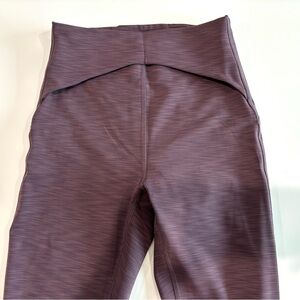 Lululemon Power Within leggings, size 6, heathered purple/charcoal 27”